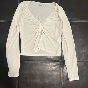 Abercrombie white long sleeve